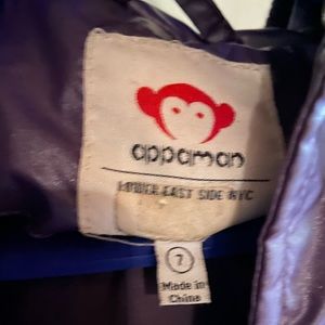 Girls Appaman purple size 7 puffer coat